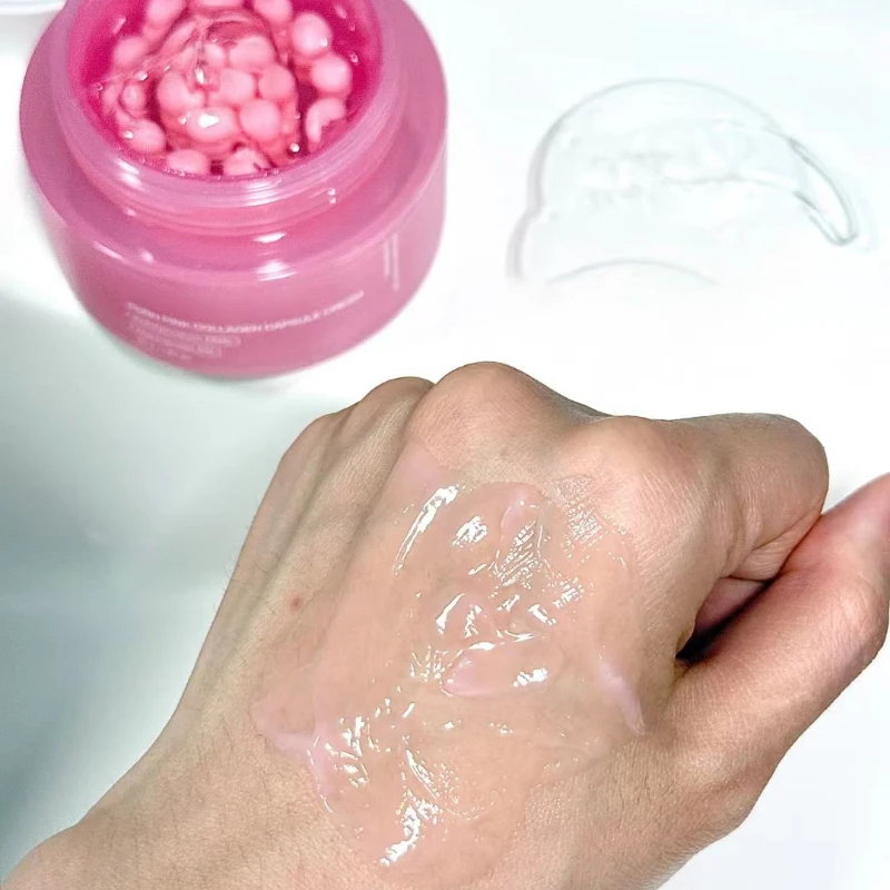 Skincare Niacinamide - ครีมแคปซูลคอลลาเจนสีชมพูผสมไนอาซินาไมด์ สำหรับผิวไม่สม่ำเสมอ เนื้อบางเบา บำรุงผิวหน้า ไม่เหนียวเหนอะหนะ