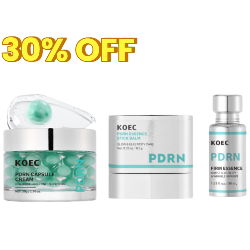 Skincare Niacinamide - KOEC ชุดผลิตภัณฑ์ดูแลผิวต่อต้านริ้วรอยจากเกาหลี, เซรั่มยกกระชับ PDRN NAD+ คอลลาเจนเข้มข้น