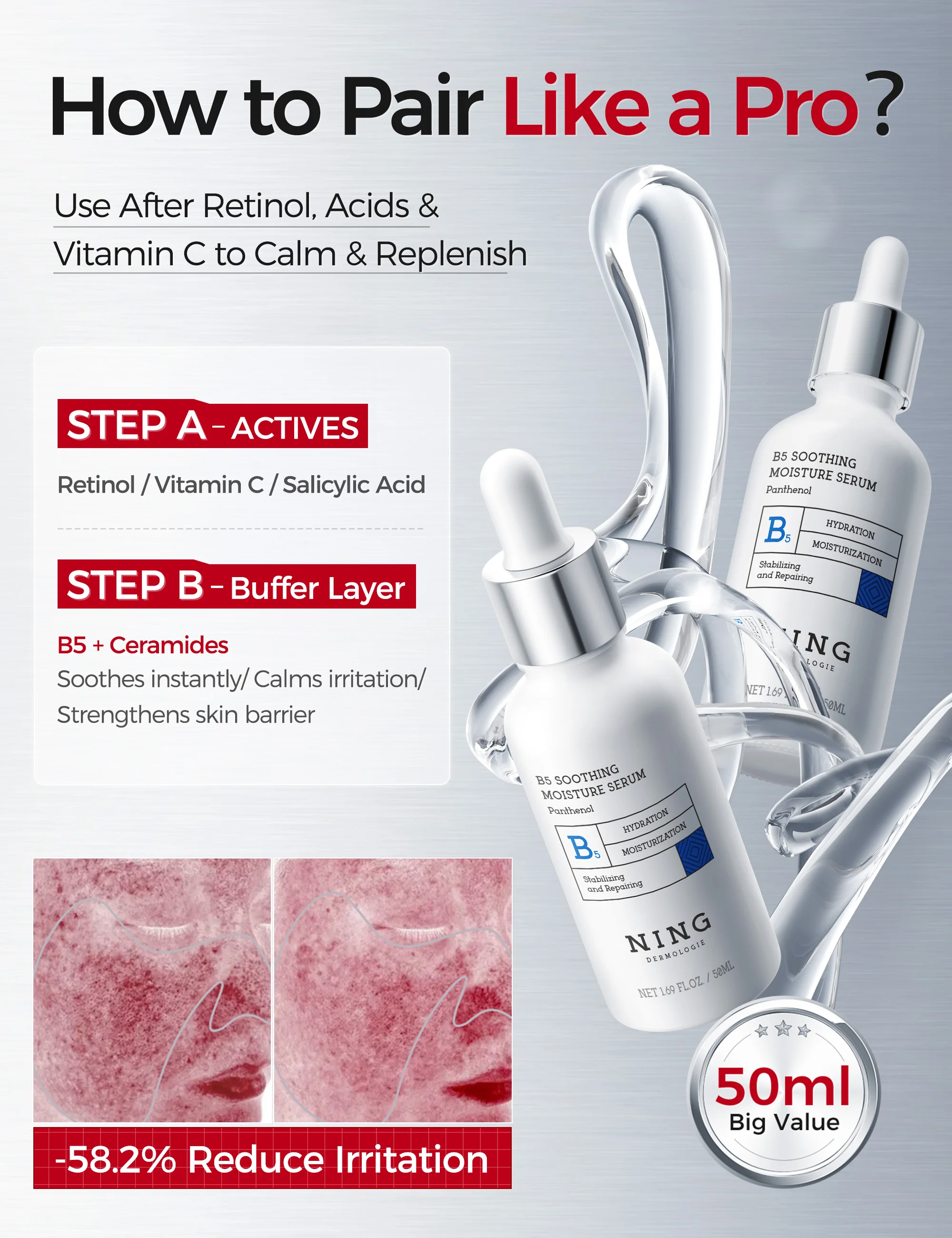 เซรั่มวิตามินบี5 – เอสเซนส์บำร - Ceramide Moisturizer บทวิจารณ์และราคา